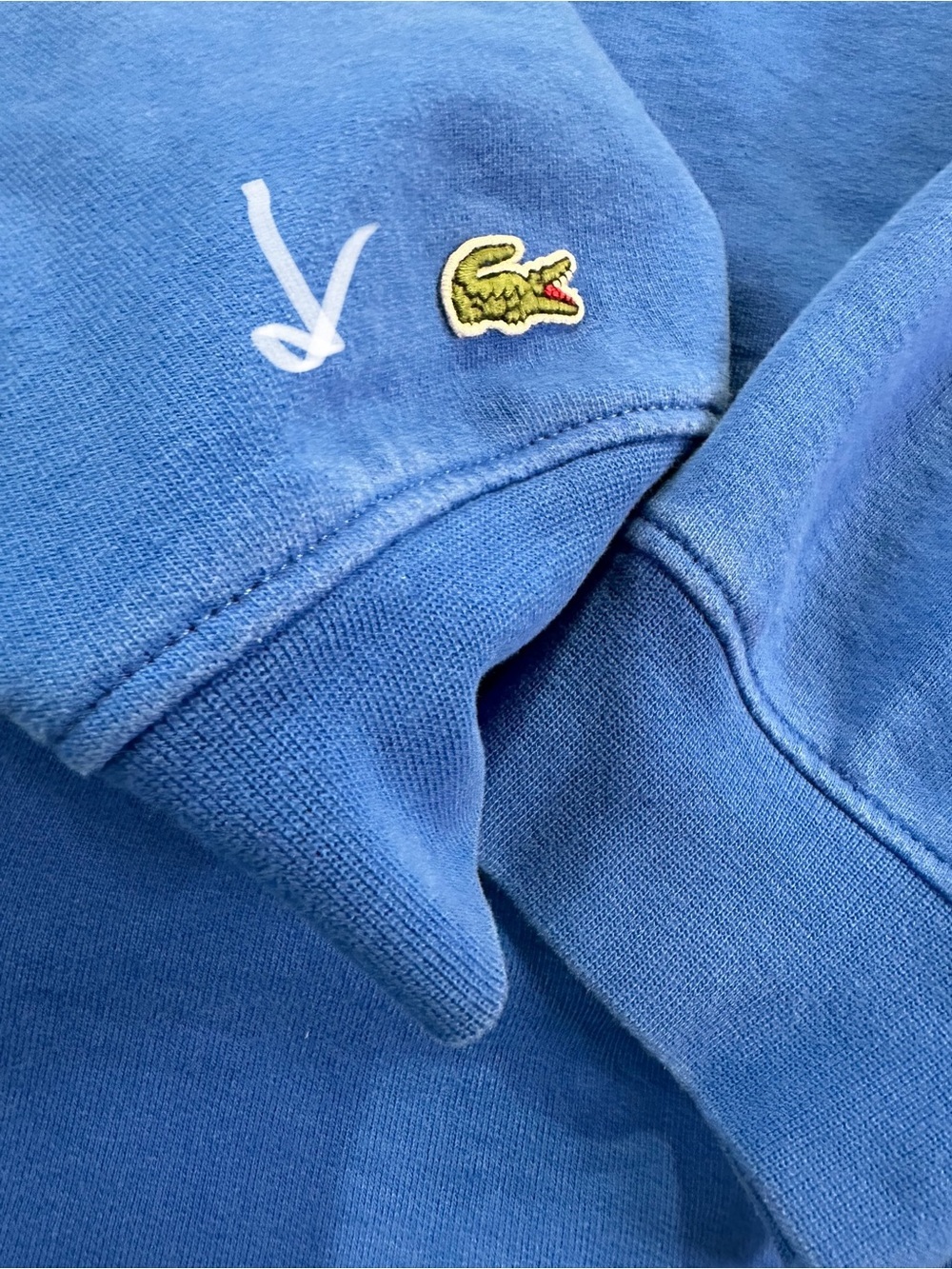 Lacoste Men’s Blue Hooded Sweatshirt with Crocodile Logo Classic Fit Size 3XL - Picture 4 of 15